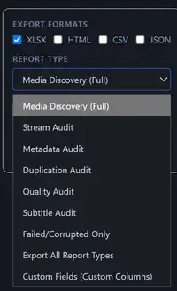 Export Menu